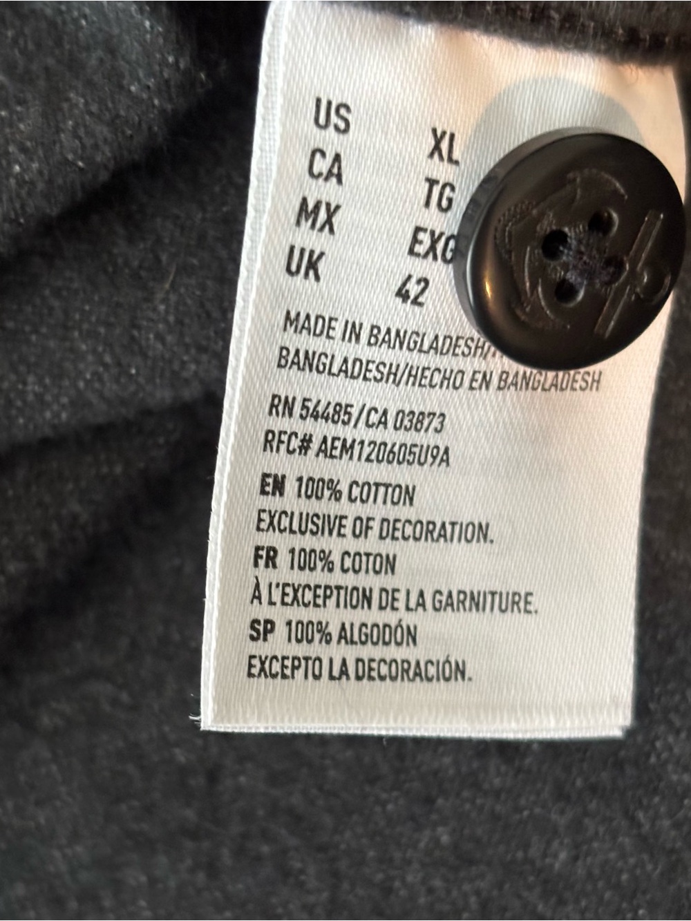 American Eagle Men's XL Solid Charcoal Flannel Shirt Grunge Workwear Rugged - Picture 9 of 10